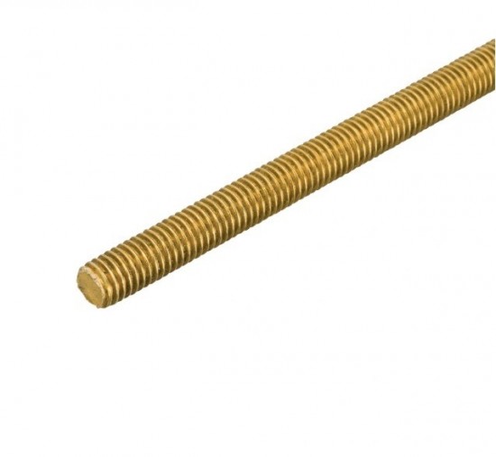 Draadeind m6 messing blank din976